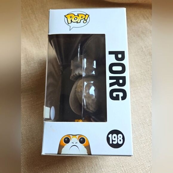 Funko POP!  STAR WARS Flocked Porg # 198 Bobblehead - Picture 2 of 9